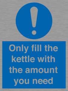 Only fill the kettle with the amount you need